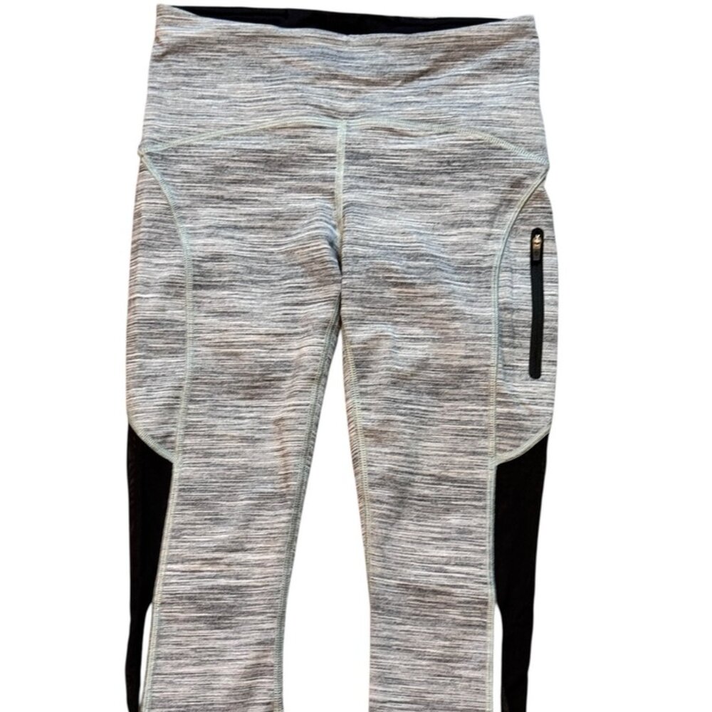 LULULEMON gym workout casual capri leggings heather gray Size 4